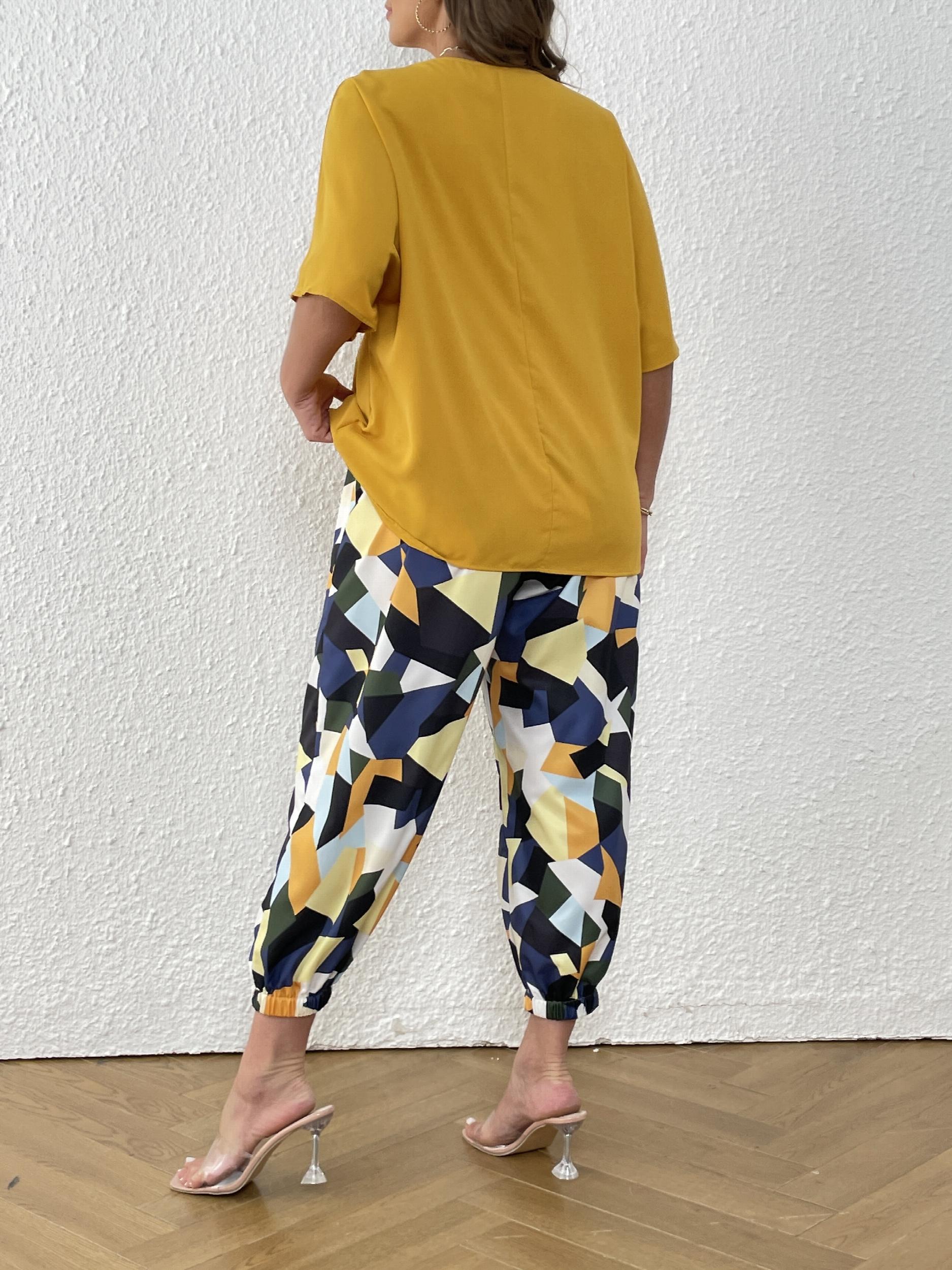 2 Piece Set Top & Print Pant