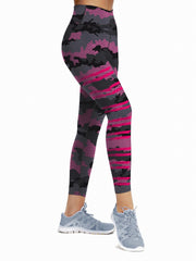 Slim Fit All Over Print Yoga Pants for Women
