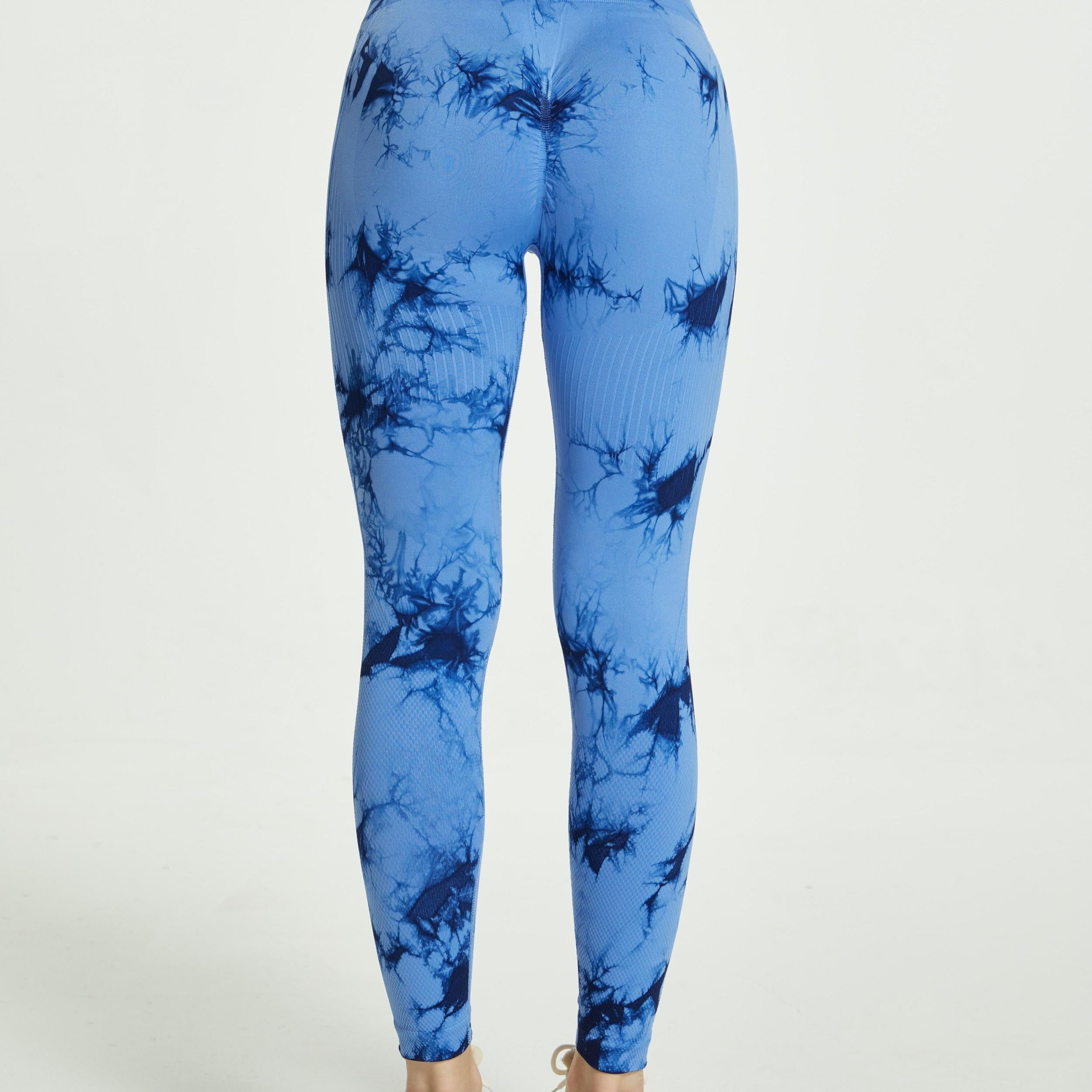 Tie Dye High Strech Sports Leggings High Waist Yoga Running Tight Pants