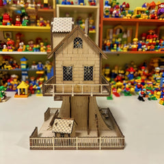 3D Wooden Treehouse Puzzle Toy, Halloween Christmas Creative Building Blocks