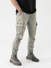 Men's Slim Fit Stretch Denim Jeans with Pocket