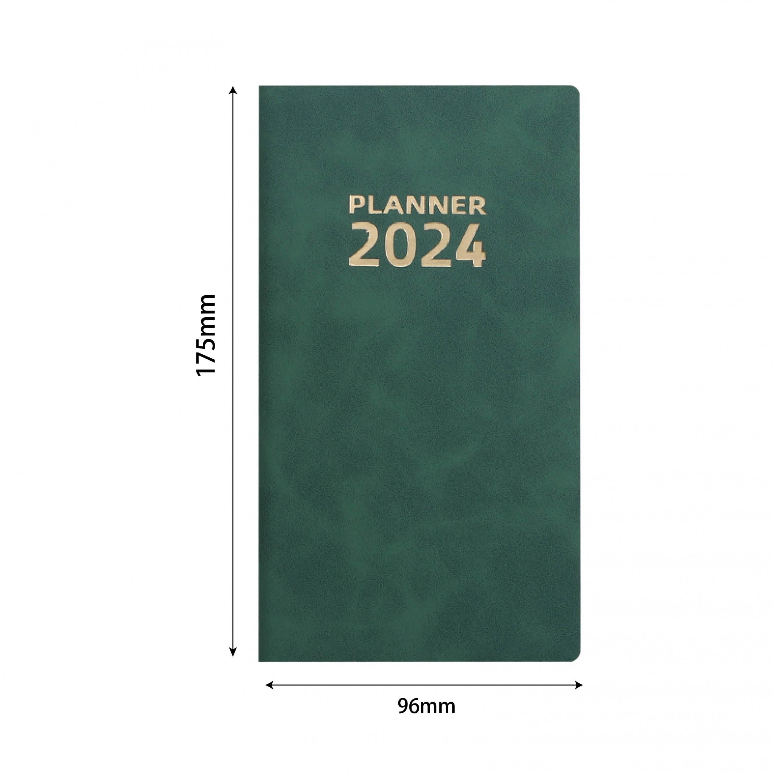 A6 English Calendar Book Leather Monthly Index Notebook Daily Plan