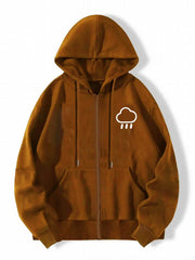 Cloud Graphic Hooded Sports Sweatshirt for Women