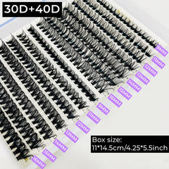 280pcs 30D 40D Segmented False Eyelashes Large Capacity Natural C Curling Style
