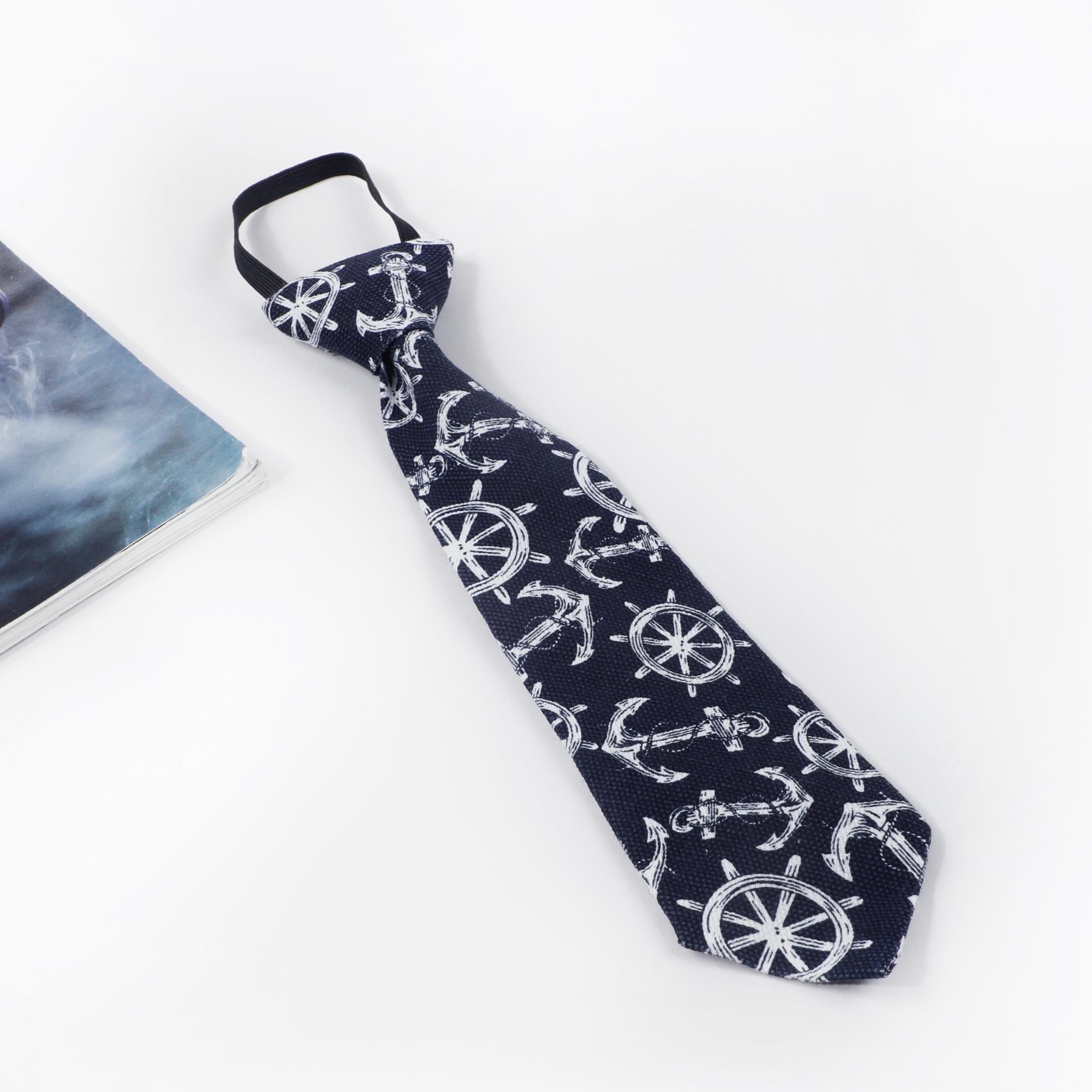 Fun Cartoon Pattern Boys College Style No Tie