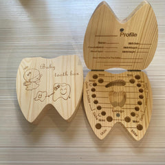 Wooden Baby Tooth Collection Box - Infant Souvenir