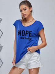 NOPE Print Tank Top Sports Yoga Running Top Women's Clothing