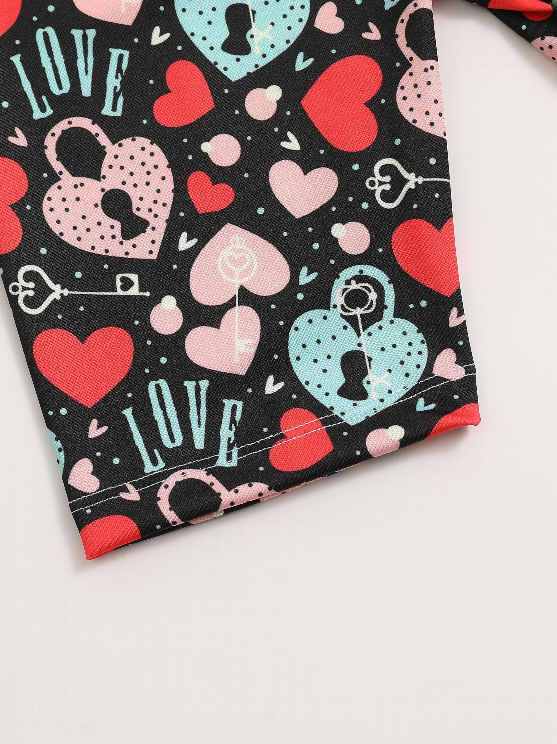 Toddler Girls Heart Pattern Dance Shorts Breathable Stretchy Safety