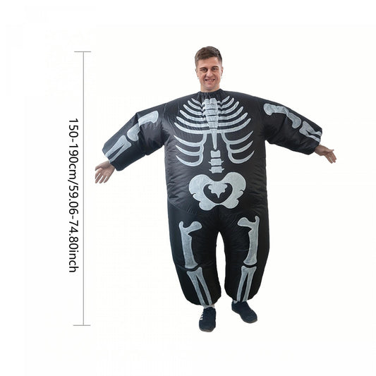 Inflatable Skeleton Costume Funny Cosplay Party Outfit