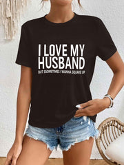 Cozy Short Sleeve Crew Neck Top for Women's Lounge
