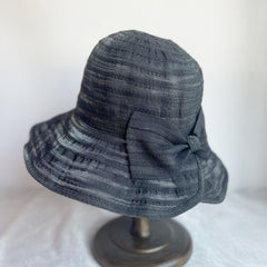 Bowknot Decor Bucket Hat Solid Basin Hat Foldable Sunshade Travel Beach Hats