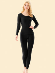 Women's Thermal Underwear Set Long Sleeve Crew Neck Tops & Pants
