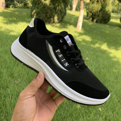 Men's Letter Print Mesh Sneakers Outdoor Sports Shoes