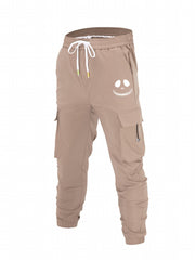 Men's Skull Print Cargo Pants with Pockets