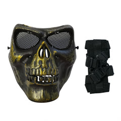 Skull Skeleton Devil Half Face Airsoft Mask Halloween Cosplay Props