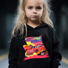 2pcs Racing Car Graphic Hoodies Pants Set for Girls