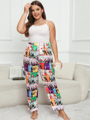 Women's Plus Pop Art Print High Rise Pajama Pants