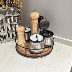 1pc Turntable Spice Rack for College Dorms & Apartments