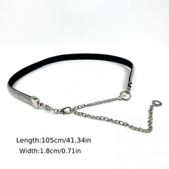 Adjustable Rhinestone Belt Chain Tassel Waistband for Women