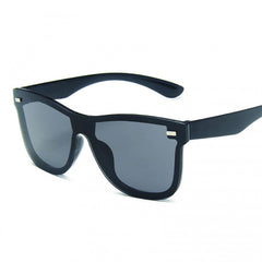 Photochromic Square Sunglasses Men Women Rivet Decor UV400