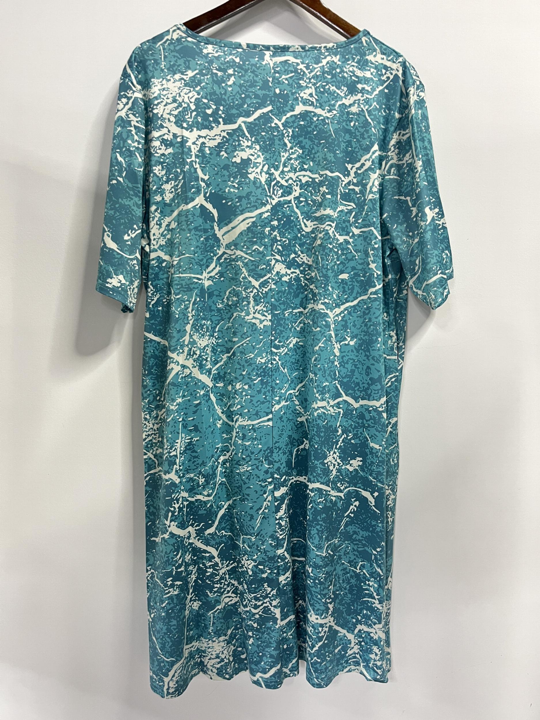 Casual Dress Women's Plus Print Short Sleeve Dress With Pockets