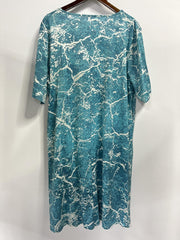 Casual Dress Women's Plus Print Short Sleeve Dress With Pockets