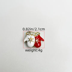 2pcs Christmas Shirt Button Covers - Santa Hat & Snowflake