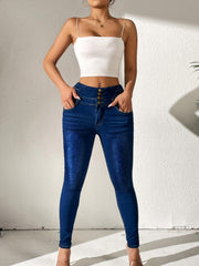 Women's High Rise Skinny Jeans Stretch Casual Pants