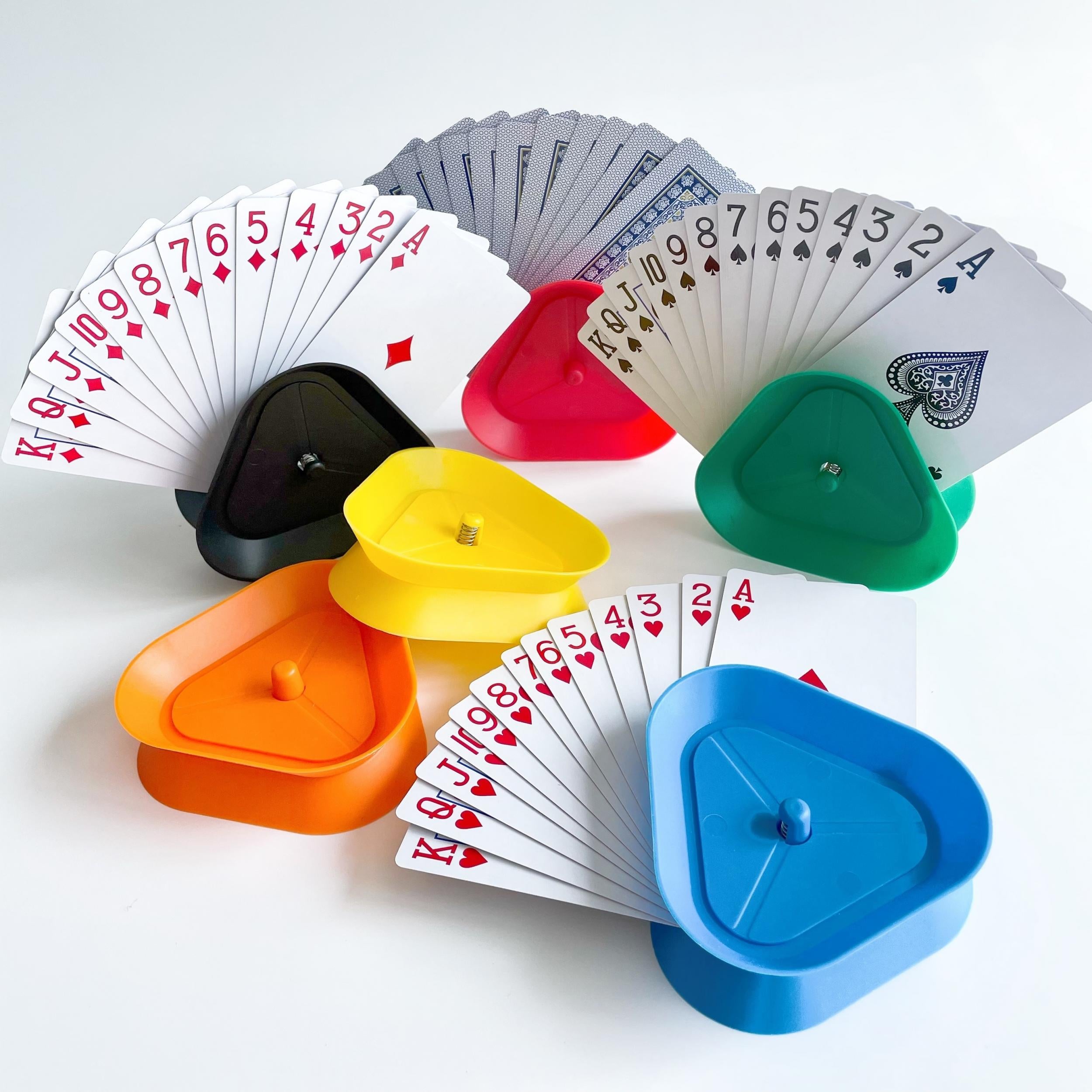 4-6pcs Poker Holders Playing Card Holders Hands Poker Trays for Games