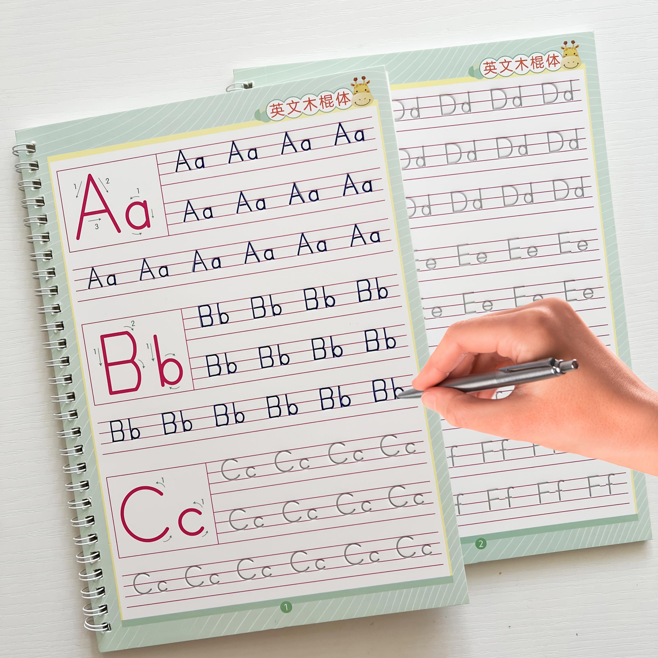 Alphabet Groove Tracing Book Set, Reusable w/ Pen & Refills