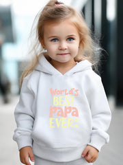 World's Papa Pattern Long Sleeve Hooded Sweatshirt Girls Comfy Hoodies Pullover