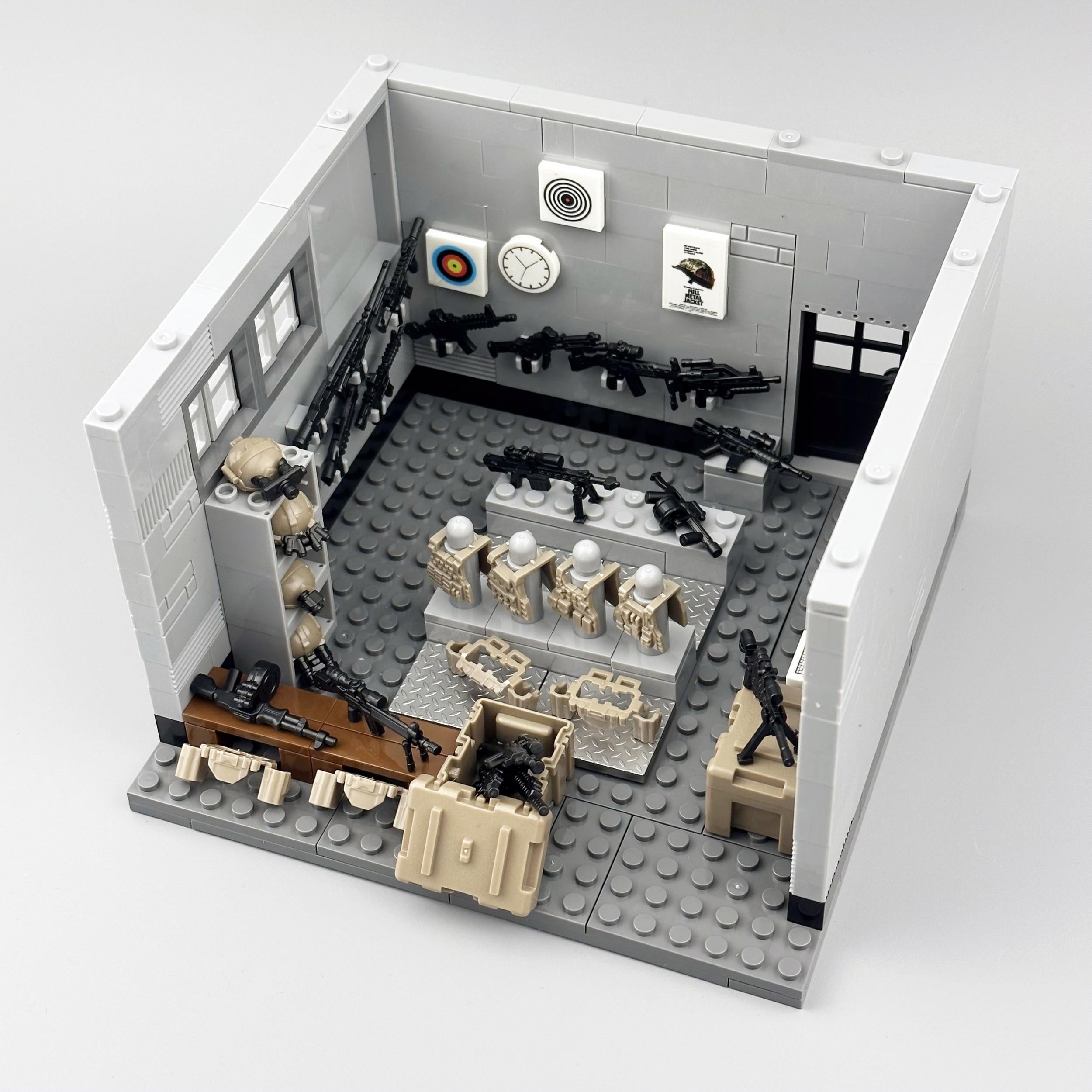 294pcs Military Building Blocks Set Creative Construction Toy for Kids Gray