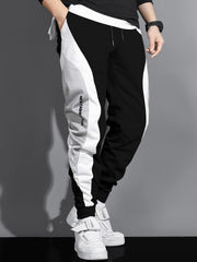 Men's Block Drawstring Sweatpants Pocket Casual Comfy Jogger Pants