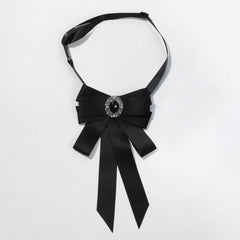 Vintage Crystal Bow Tie Women Dress Shirt Accessory for Party Prom