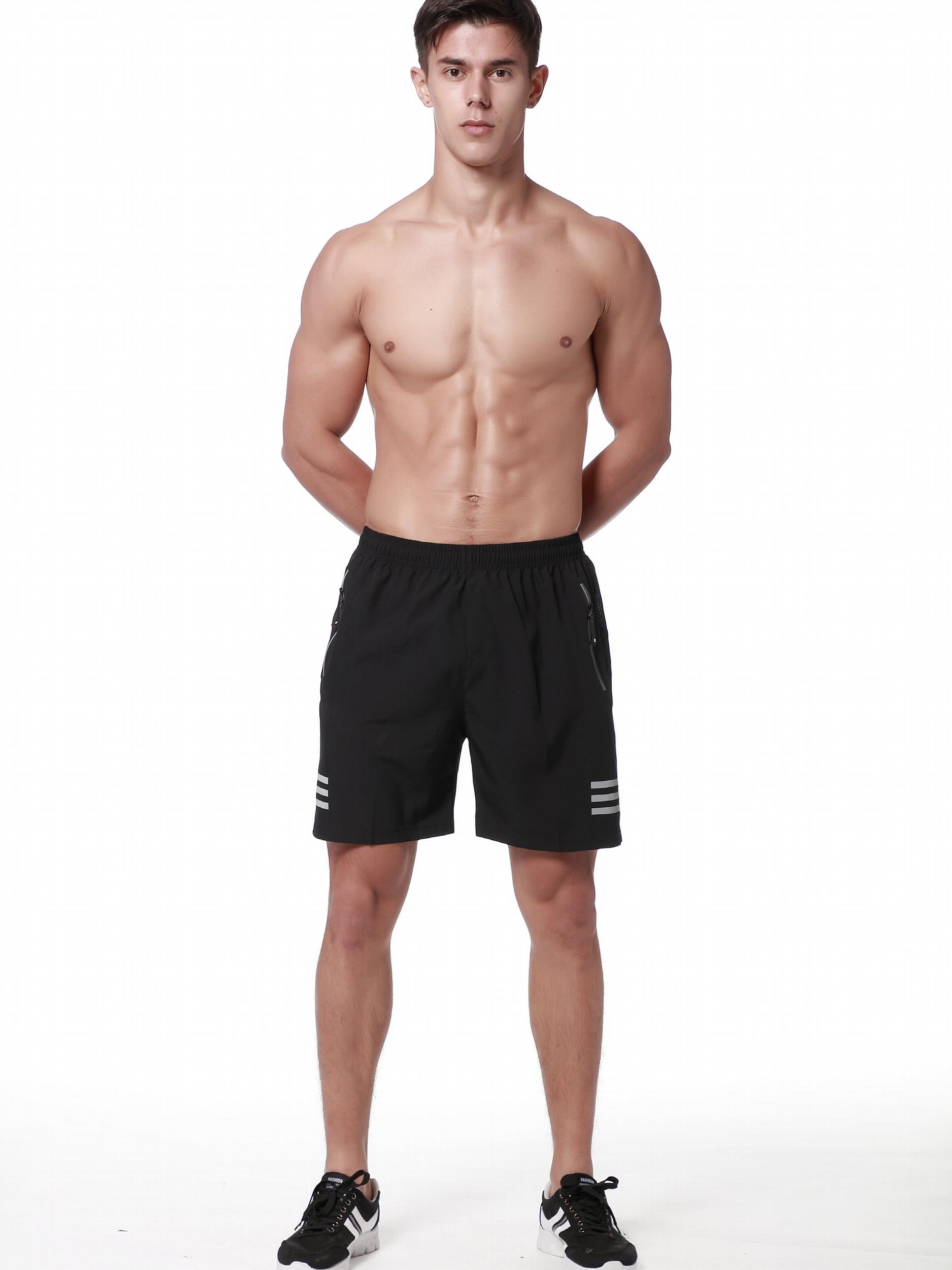Men's Quick Drying Stretch Drawstring Shorts with Zipper Pocket