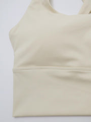 Criss Cross Straps Sporty Bra Shockproof Yoga Top