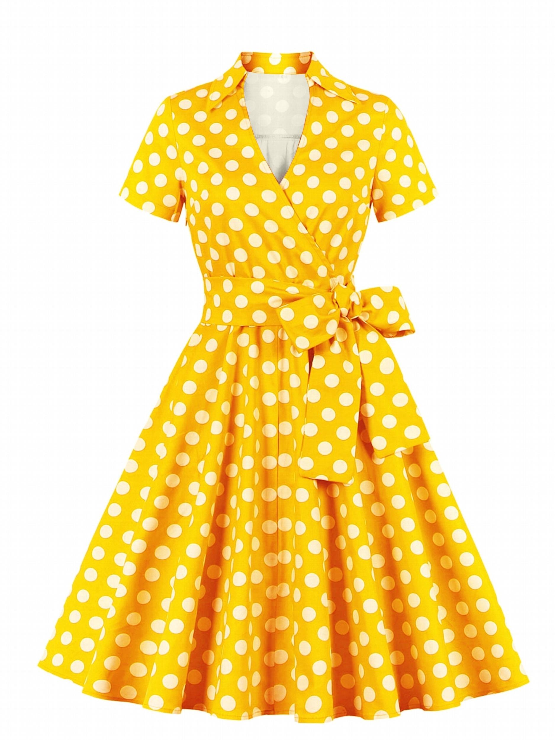 Polka Dot Print Retro Dress