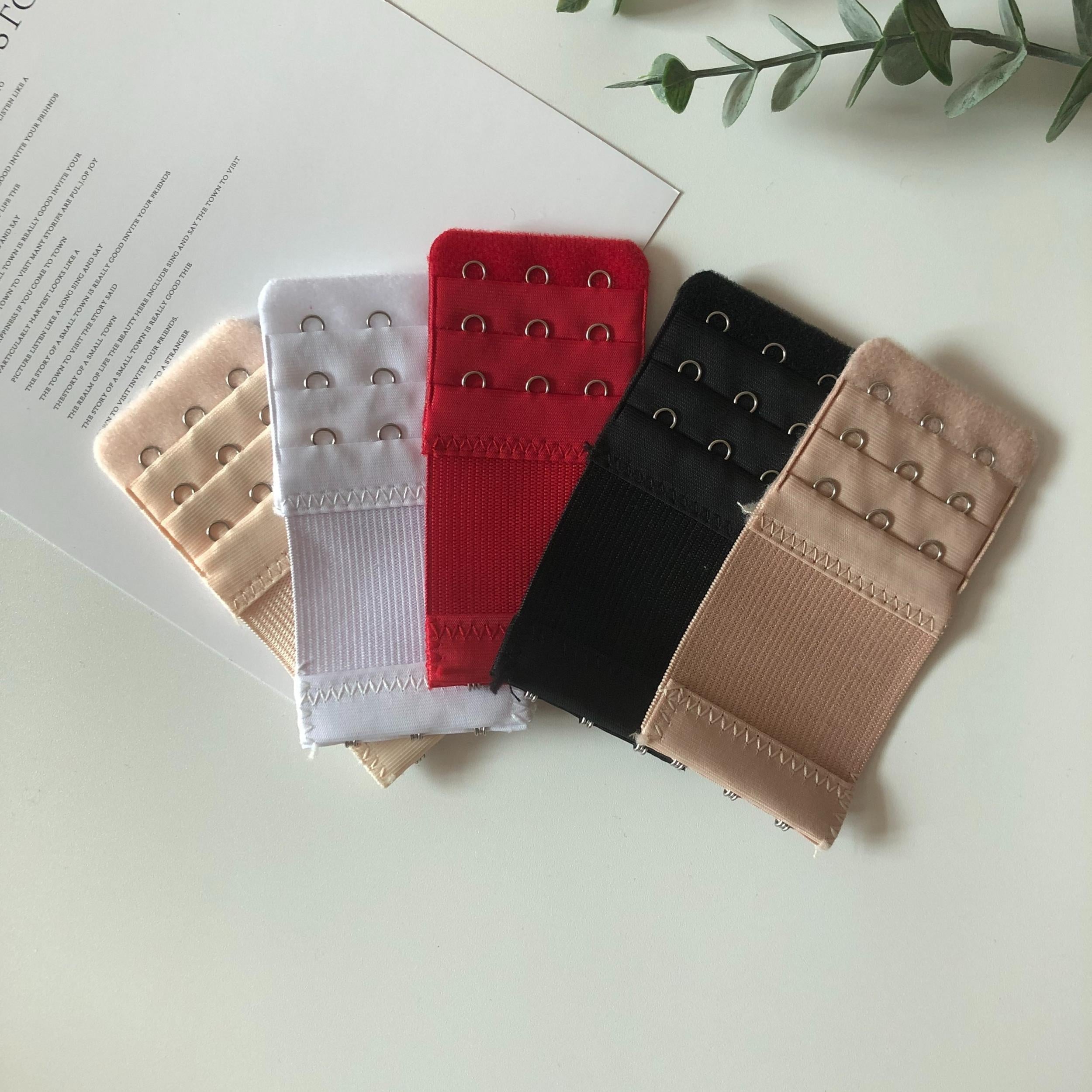 5pcs Bra Strap Extenders 3 Hooks Adjustable Band Buckle Women's Lingerie