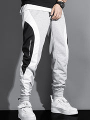 Men's Block Drawstring Sweatpants Pocket Casual Comfy Jogger Pants