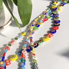 Mixed Flower Lampwork Glass Beads - DIY Necklace Bracelet Making