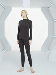 Antibacterial Women's Mid-neck Warm T-shirt