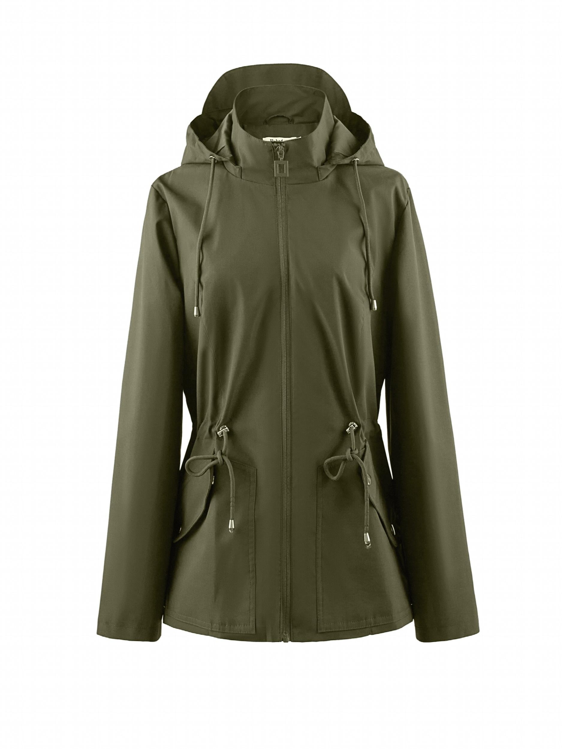 Women's Waterproof Windbreaker Raincoat Outdoor Hooded Jacket