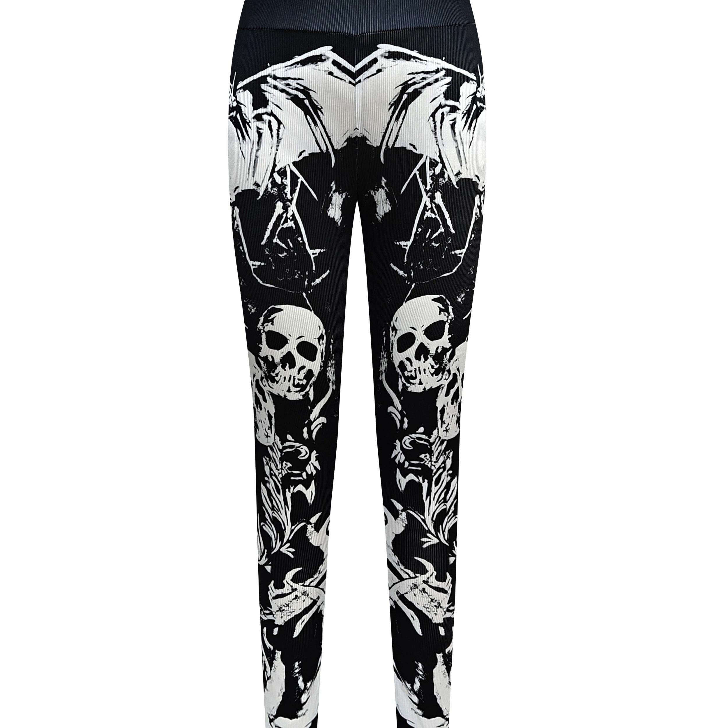 Halloween Skull High Waist Yoga Leggings