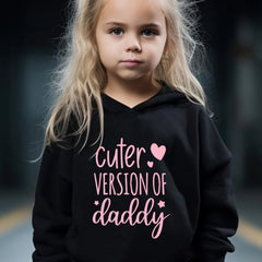 Hearts Pattern Long Sleeve Hooded Sweatshirt Girls Comfy Hoodies Pullover