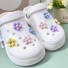 8pcs Flowers Charms for Sandals Girls Women Decoration