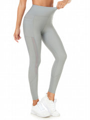 Mesh Contrast Sports Leggings High Waist Yoga Pants