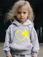 Heart & Puppy Activewear Set Girls Casual Comfy Breathable Sports