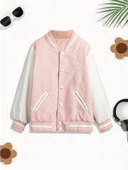 Unisex Kid's Varsity Jacket Zip Pockets for Boys & Girls