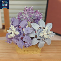 Colorful Flower Bouquet Building Blocks Set Succulent Plant Decor Kit