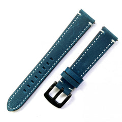 Crazy Horse Leather Watch Strap Quick Release Retro Italian Cowhide 20 22 24mm